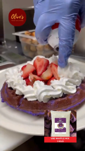 Olive’s Premium Ube Waffle Mix 1KG | Easy Mix | Creamy Ube Flavor | Crispy & Fluffy Waffles