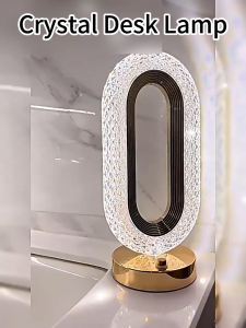 Star and Moon Romantic Mood Light Crystal Table Lamp Warm White Night Light for Bedroom Living Room