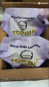 Combo 2 túi nước giặt TOPGIA mỗi túi 2 lít hương lavender - hương hoa hồng thơm lâu mềm vãi đậm đặc