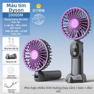 Quạt Cầm Tay Mini USB Sạc Siêu Bền Gió Mạnh Chạy Êm Dùng Trong Văn Phòng Ký Túc Xá Sinh Viên Ngoài Trời T2906