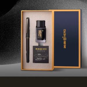 HERO | Bộ Bút Máy Cao Cấp Hero 7066 Dành Cho Học Sinh Và Văn Phòng Kèm Ngòi Thép Không Gỉ Dụng Cụ Viết Thư Pháp Quà Lưu Niệm Kèm Túi Đựng