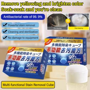 All-Purpose Stain Remover Household Bio-Enzyme Effective Cleaning Tablets Kitchen Bathroom Active Oxygen Descaling Bubble Cleaning Cube
