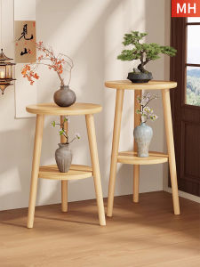 Simplified Modern Multi-layer Indoor Wooden Flower Shelf