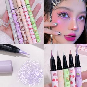 8 Color Glitter Eyeliner Pencil Waterproof Glitter Pink White Highlighter Silkworm Shadow Diamond Liquid Eyeliner Pen Eye Makeup
