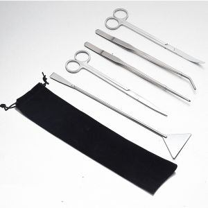 Aquarium Scissors Tweezers Tools Set Fish Tank Aquatic Plants Wave Scissors Grass Stainless Cleaning Tools Aquarium Accessories