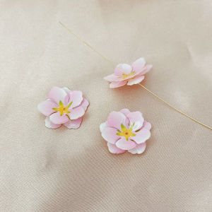 Handmade DIY Acrylic Heat Shrink Sheet Plum Blossom Bamboo Leaf Lotus Flower 3D Ancient Style Beads for Bracelets Earrings Accessories