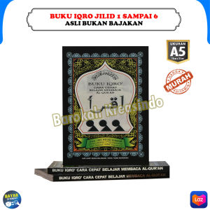 ORI Buku Iqro nGaji Anak Lengkap Jilid 1 Sampai 6 Kertas HVS dan CD Buram Ukuran A5 Iqra Besar