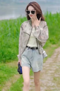SHIMO | Womens Lightweight Summer UV Protection Jacket 2024 New Style Loose Fit Slim Fit Baseball Shirt