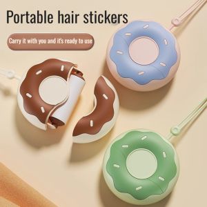 Portable Donut Sticky Hair Remover Tearable Roller Replacement Paper Core Roller Brush Household Sticky Hair Removal Hair Remover甜甜圈粘毛器