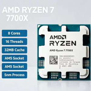 AMD | High Multi Thread Value Processor R7 7700X No Cooler Version Socket AM5 5nm Zen4 For Work And Entertainment PC