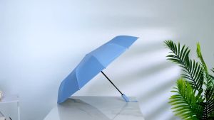 New Xiaomi 3 Automatic Ten-Bone Color Matching Vinyl Sun Sunshade Umbrella Advertising Umbrella Folding Triple Folding Umbrella