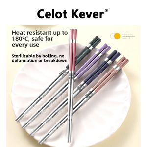 Mildew-Proof Slip-Resistant Stainless Steel Chopsticks