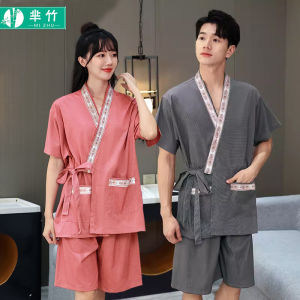 เสื้อคลุมอบไอน้ำเอวีบี แขนยาว ผ้าฝ้ายผสม สำหรับผู้ชายและผู้หญิง ชุดนอน ชุดนวด ชุดอาบน้ำ ชุดนอน ชุดนวด ชุดนวด ชุดนวด