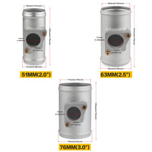 EPAA02G10K63  2"/2.5"/3" MAF Mass Air Flow Sensor Mount Adapter Pipe Tube Flange Base For Nissan For Honda For Ford