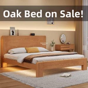 MOLORE | Modern Minimalist Rubber Wood Bed Rental Suitable