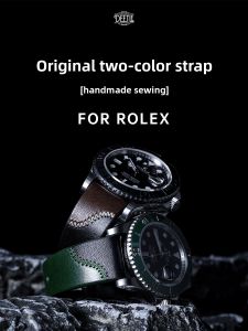 Deetle | Handmade Leather Dual-Color Watch Band for Men