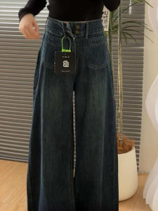 Quần Jeans Denim Ống Thẳng Cạp Cao Cho Nữ Quần Dài Ôm Dáng Cỡ Lớn Quần Dài Thường Ngày Thu Đông Không Co Giãn