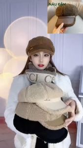 Mũ lưỡi trai thời trang ấm áp mũ bông lưỡi trai phong cách hàn quốc cute