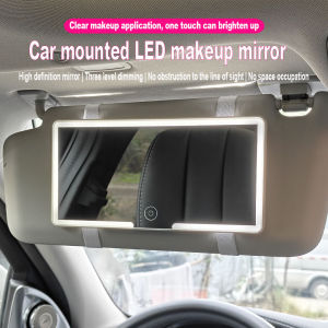 Car Sun Visor Makeup Mirror Rearview LED Touch Screen Adjustable Brightness Auto Interior Makeup Mirror Charging Vanity Mirror