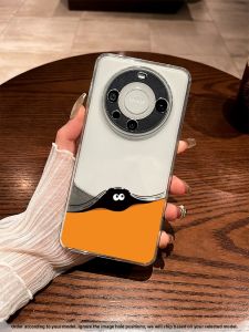 Cute Coal Ball Huawei Mate80Pro Phone Case Transparent Protective Soft Silicone Cover Simple Design Shockproof Compatible with Mate70