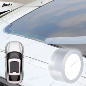 SEAMETAL สติกเกอร์ซีลซันรูฟรถยนต์โปร่งใสแถบซีลซันรูฟแบบพาโนรามากันน้ำกันรั่วขอบหลังคาแถบฟิลเลอร์ช่องว่าง