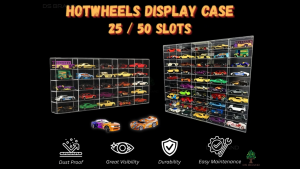 Hotwheels Display Case 25 Slot / Rak Akrilik Dinding / Koleksi Tomica DS Brand M2