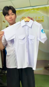 Áo Hội Sinh Viên Việt Nam Sơ Mi Ngắn Tay Logo Thêu Vải Kate Sil VNO177