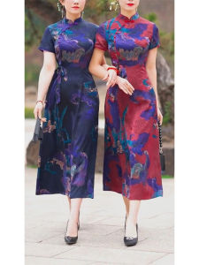 Hangzhou Silk 2023 Spring/Summer New Arrival Fashion Elegant Dress Female Slim Looking Silk Mulberry Silk Mom Dress