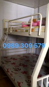 GIƯỜNG TẦNG SẮT HỘP VUÔNG 4X8 CAO CẤP GIAO NHANH HCM