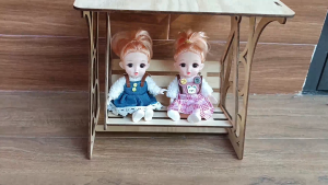 Bộ Ghế Xích Đu Bằng Gỗ Lắp Ghép Cho Búp Bê – Đồ Chơi Sáng Tạo DIY Cho Bé