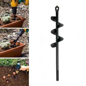 MATA BOR PENGGALI PELUBANG TANAH TITANIUM SPIRAL 4.5x45CM BIOPORI GARDEN AUGER