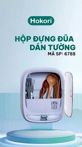 Tủ Hộp Đựng Đũa Dao Kéo Ống Đựng Muỗng Đũa Hokori Nhựa Việt Nhật Cao Cấp Dán Tường Gọn Nhẹ Sang Trọng