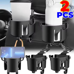2PCS Car Seat Back Cup Holders Car Back Seat Cup Phone Holder Headrest Hook Beverage Bottle Storage Organizer Auto Interior Accessories