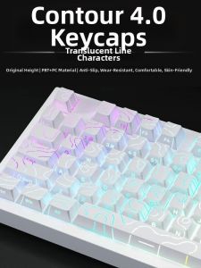 TROVANCO | Keycap PBT 4.0 trong suốt chữ cái xuyên sáng bên hông tùy chỉnh cho bàn phím cơ tương thích EV63 ACE68 75 X87 108 keycap thấp profile đèn LED
