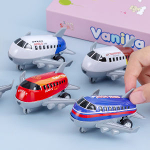 6/12/24 Pieces Childrens Pull Back Alloy Airplane Simulation Toy Passenger Plane Airplane Pitana Filling