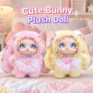 Cute Bunny Stuffed toy with Keychian Color Eyes Plush Toy for Kid Plush Doll