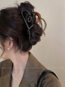 Kẹp Tóc Hình Trái Tim Lớn Mờ Thanh Lịch Cho Phụ Nữ Mùa Thu Đông Kẹp Tóc Phía Sau Đầu Cao Thời Trang Mới 2025 Kẹp Cá Mập Phụ Kiện Tóc