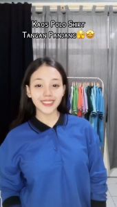Kaos Kerah Lengan Panjang/ Poloshirt / Kaos Kerah Wangki Lengan Panjang Polos