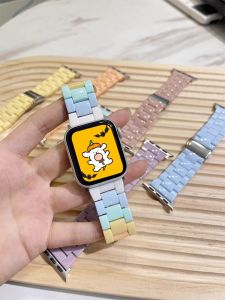 Candy Rainbow Band Suitable for Apple Watch Band 9/8/7 65SE42/38/44/40/45/49MM Smart Watch Ring iWatch Ultra Replacement Bracele