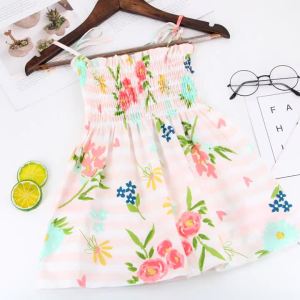 Sonkpuel | New Girls Floral Strappy Sundress Summer Elegant Beach Dress Baby Toddler Fashionable Casual Party Dresses