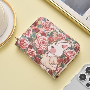 Cute Card Holder Cartoon Sweet Mini Ultra-Thin Compact Portable Large Capacity Multi-Card Student Anti-Degaussing Card Holder