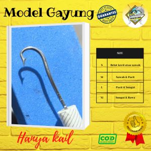 Hanya kail tanpa tali model gayung/ Kail pancing urek belut sidat/ kail belut/ pancing belut/ urek belut sidat
