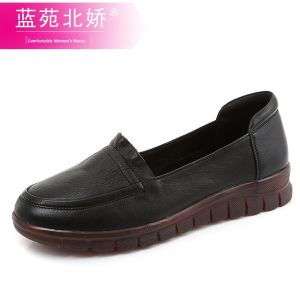 Leather Flat Bottom Single Shoes Womens Soft Bottom Mom Shoes Comfortable Bean Bean Summer Casual Small Leather Shoes