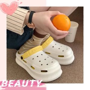 LHSunshine รองเท้าแตะหัวโต สีทูโทนน่ารัก รองเท้ารัดส้นงานดีน้ำหนัก ทรงเสริมส้นใส่สบายสุดๆ