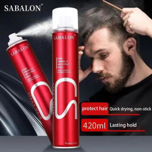 SABALON Hair Spray Net Strong Hold Spray Net 420ml Hair Setting Spray for Curly Graduation Styling