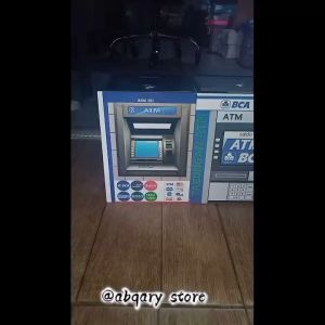 Celengan ATM Bank Buka Tutup Kunci Tabungan Atm Murah Mini Motif BCA BRI Untuk Anak Asli Mainan