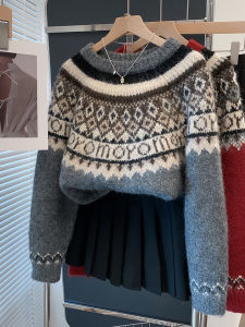 เสื้อสเวตเตอร์คอตั้งทรงหลวมสำหรับผู้หญิง ทรงหลวม แขนยาว ปกติ แขนยาว ปกติ เสื้อสเวตเตอร์คอตั้ง แขนยาว ปกติ