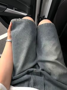 Quần Short Denim Nam Ống Đứng Họa Tiết Ngôi Sao Và Chữ Thập Mùa Hè Phong Cách Mỹ Cổ Điển Quần Dài Năm Điểm