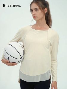Reytorrm Baju Atau Atasan Olahraga Wanita Lengan Panjang Kaos Long Sleeve T-Shirt Yoga oversize(CX010)