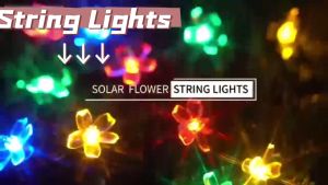 12M/100LED Solar Christmas lights waterproof outdoor flower light for garden Yard Lawn decoration